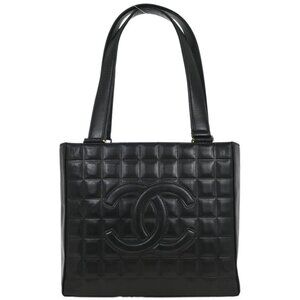 Chanel Black Lambskin Choco Bar Tote Bag 155520